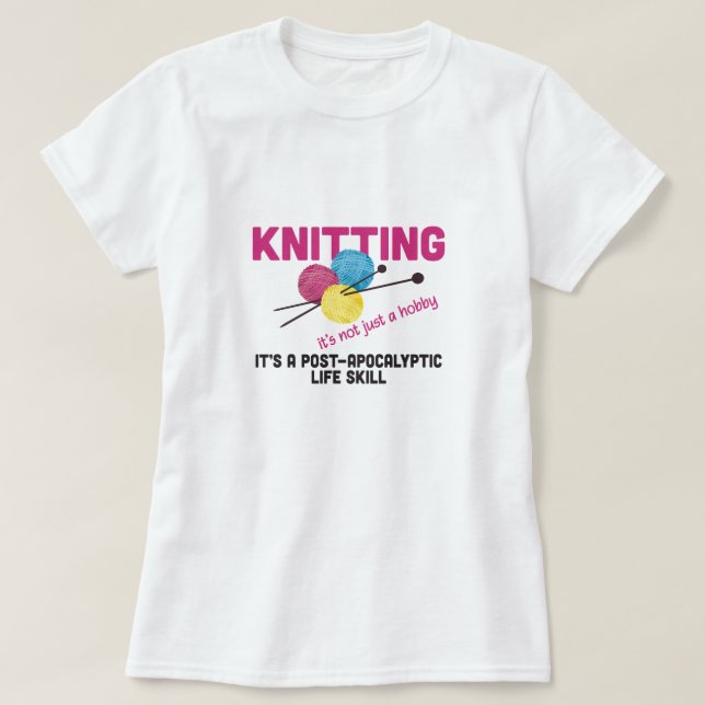 Compétences en tricot T-shirt de base pour femmes (Design devant)