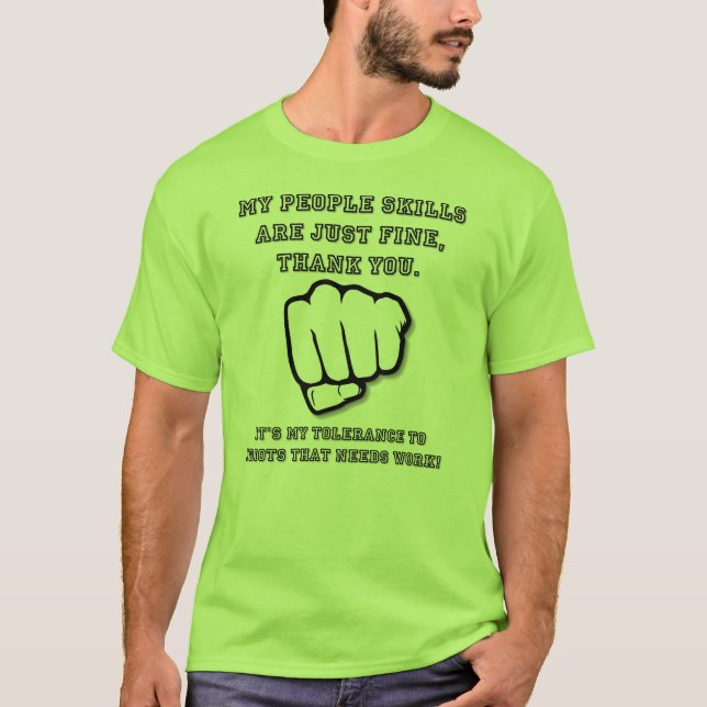 Compétences Sociales T-Shirt Drôle (Devant)