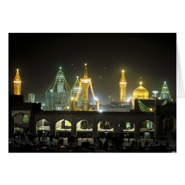 Complexe du sanctuaire de l'Imam Reza la nuit, Mac (Devant horizontal)