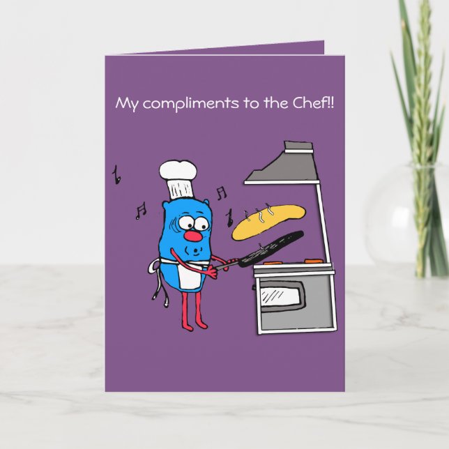 Compliments au chef carte de remerciements (Devant)