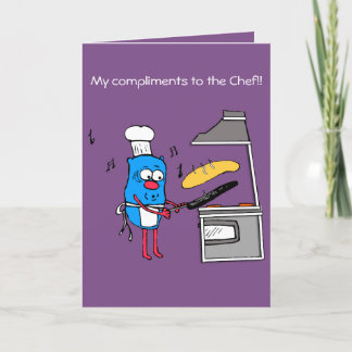 Compliments au chef carte de remerciements