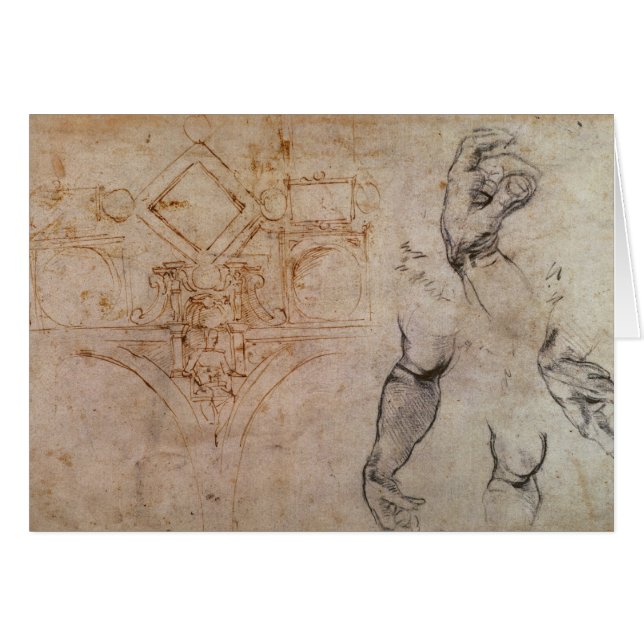 Complotez pour le plafond de chapelle de Sistine, (Devant horizontal)