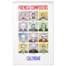 Compositeurs français - calendrier mural