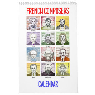 Compositeurs français - calendrier mural