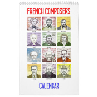 Compositeurs français - calendrier mural