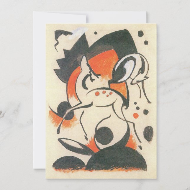 Composition avec deux cerfs par Franz Marc (Devant)