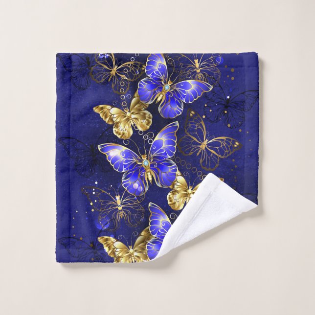 Composition avec papillons Sapphire (Gant de toilette)