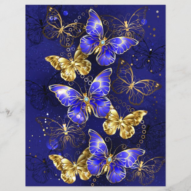 Composition avec papillons Sapphire (Devant)