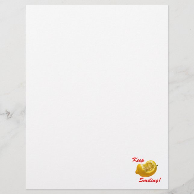 Composition de citron Continuez à sourire ! (Devant)