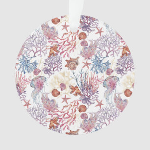 Composition de série de design aquarelle sous-mari