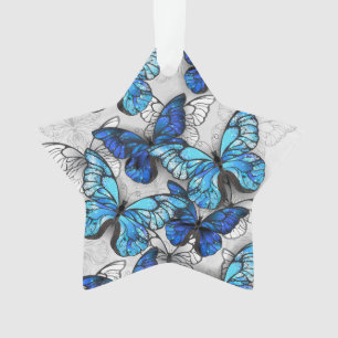 Composition des White and Blue Butterflies