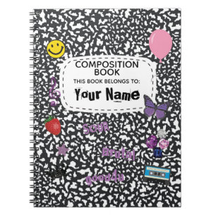 Composition du rêve adolescent Carnet spiral (noir