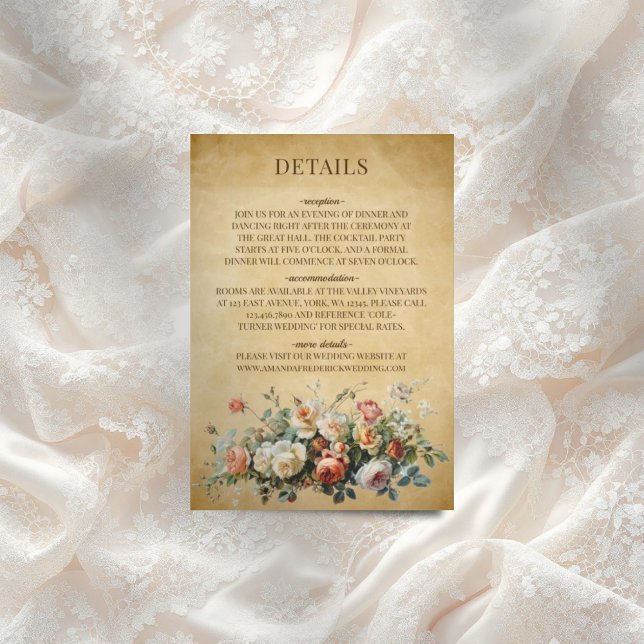 Composition florale bohème carte en papier ancien  (Créateur téléchargé)