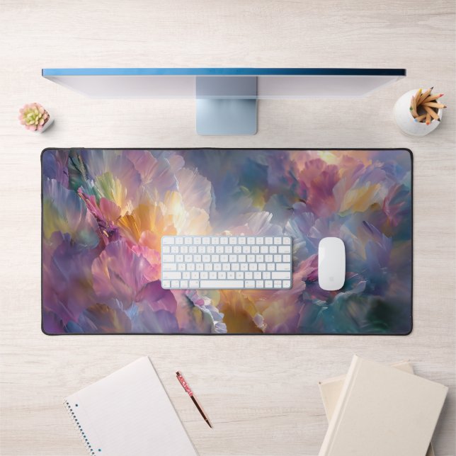 Composition florale pastel abstraite lumineuse (Bureau 1)