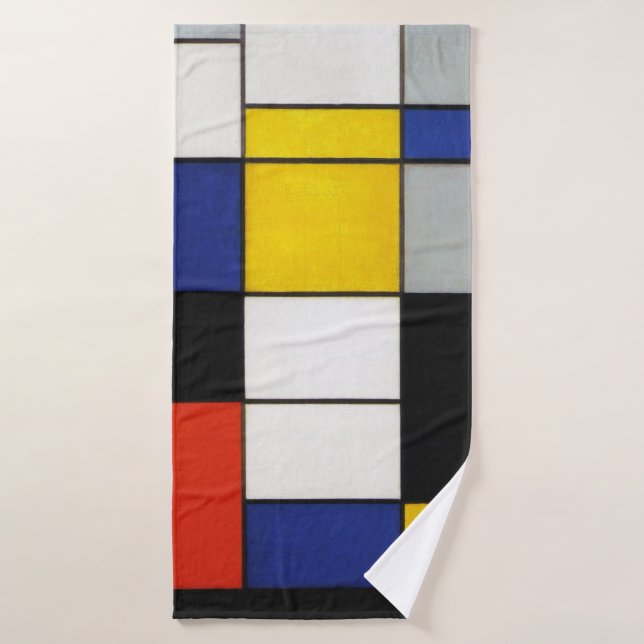 Composition, Mondrian (Serviette de bain)