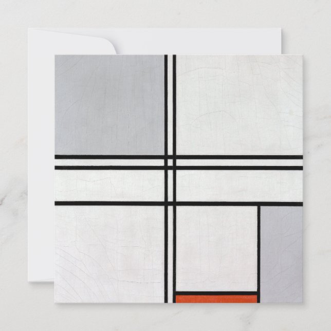 Composition (n° 1) Gris-Rouge | Piet Mondrian | (Devant)