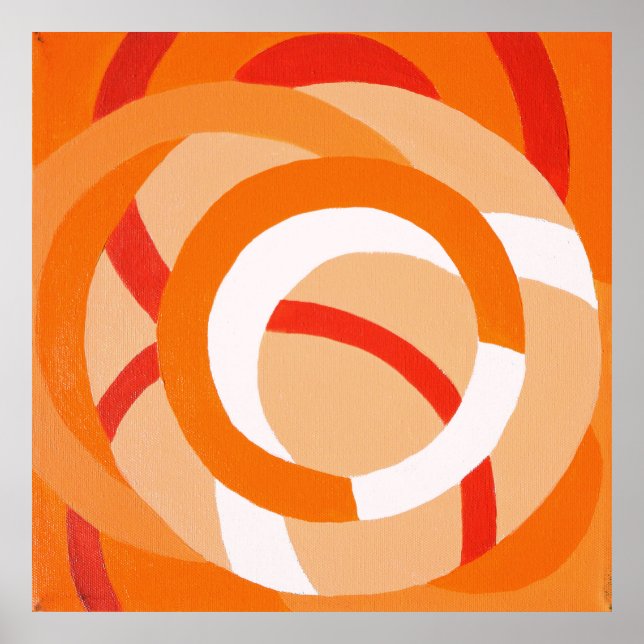 Composition No. 43 - Poster orange monochrome (Devant)