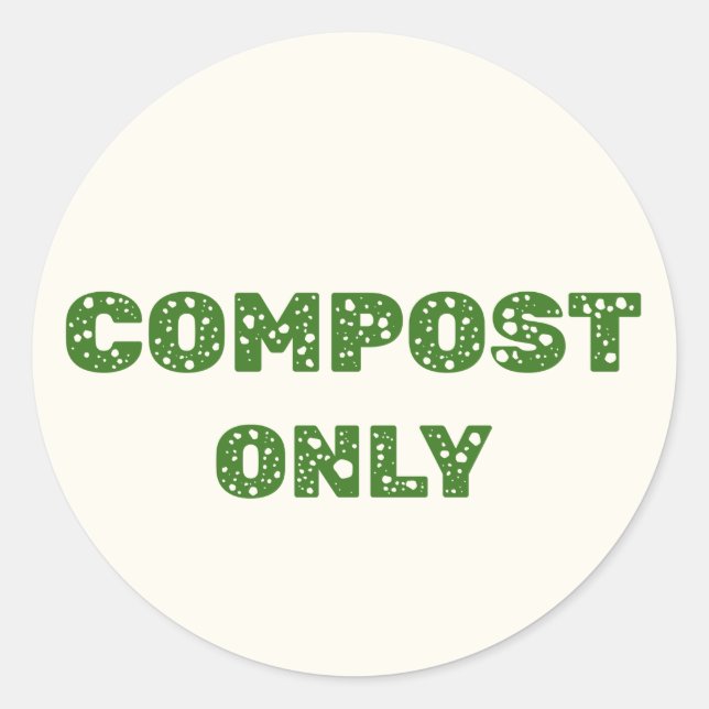 Compostage uniquement - Étiquette compostable (Devant)