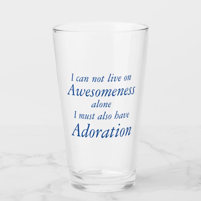 Compréhension et adoration Verre drôle (Devant)