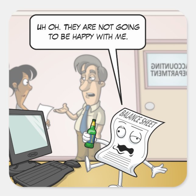 Comptabilisation Stickers Punny Bilan Drunk (Devant)