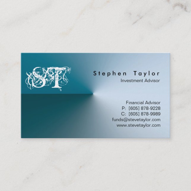 Comptabilité simple bleue de carte de visite (Devant)