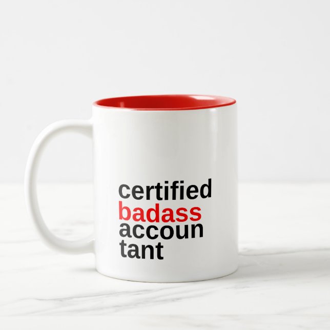 Comptable en Badass certifié Coffee Mug (Gauche)