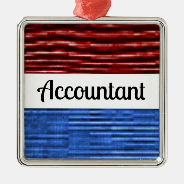 Comptable Ornement de Noël Patriotique (Devant)