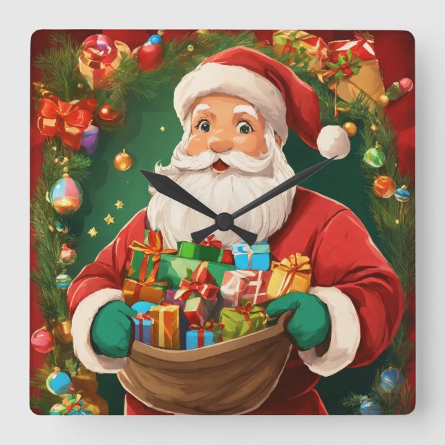 Compte à rebours pour Noël : horloge murale festiv (Recto)