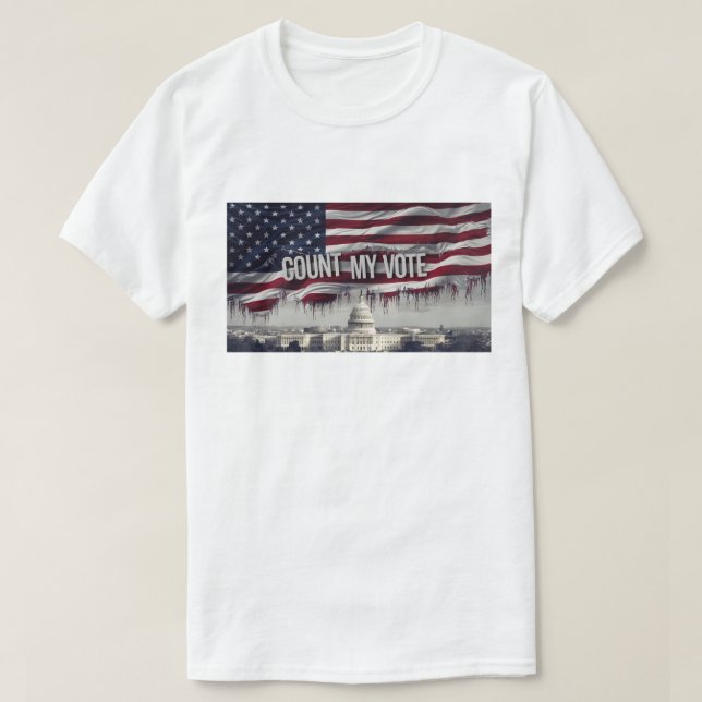 COMPTE MON VOTE T-shirt homme homme (Design devant)