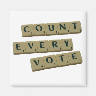 Compter chaque bulletin de vote Carrelage Magnet