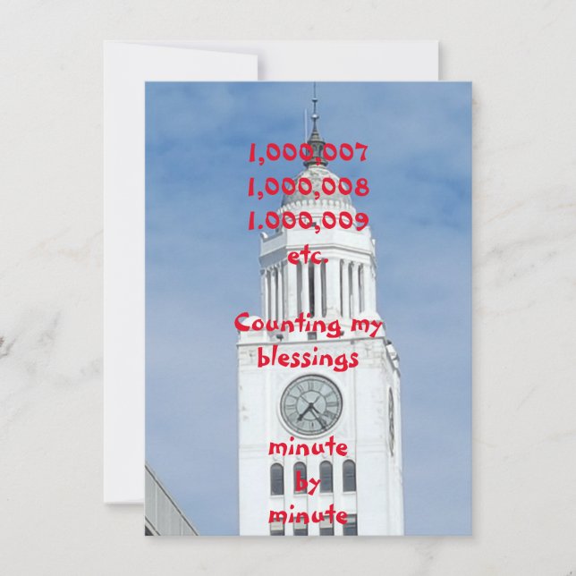 Compter mes Bénédictions Carte de voeux plate (Devant)