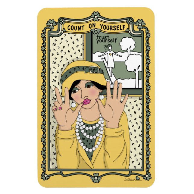 Compter Sur Le Magnet Réfrigérateur Yself_C_4x6 (Vertical)