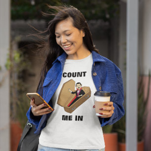 Comptez-Moi Dans Amusant T-Shirt Halloween Vampire