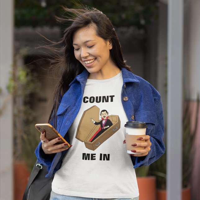 Comptez-Moi Dans Amusant T-Shirt Halloween Vampire (Créateur téléchargé)
