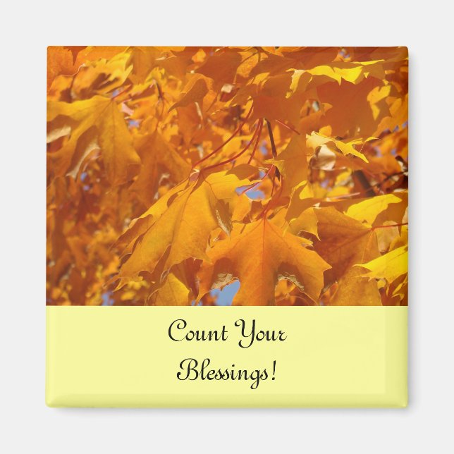 Comptez vos bénédictions ! magnets pour Feuilles f (Devant)