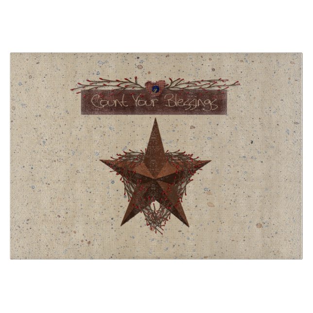 Comptez vos Bénédictions Planche à découper en ver (Devant)