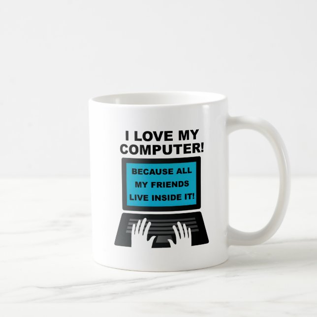 Computer Friends Funny Mug (Droite)