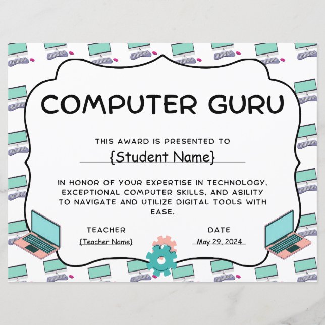 Computer Guru Student Recognition Award (Devant)