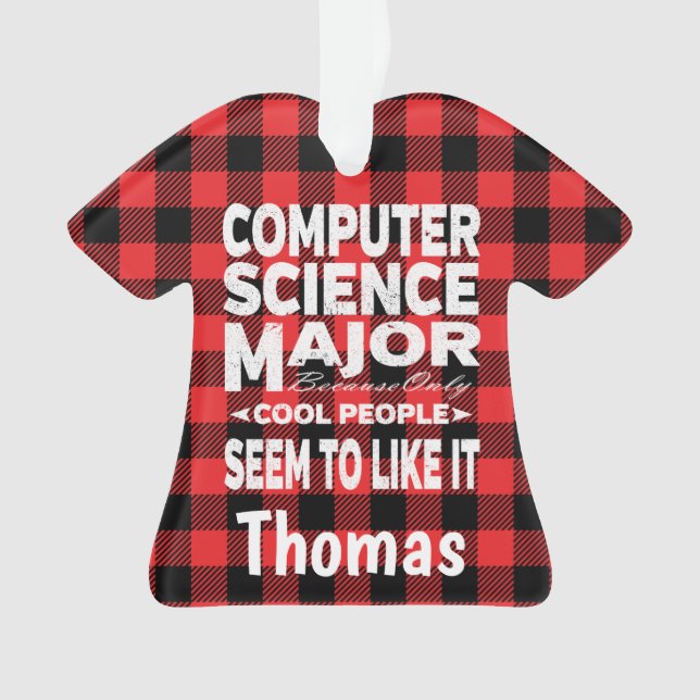 Computer Science College Major People Red Plaid (devant)
