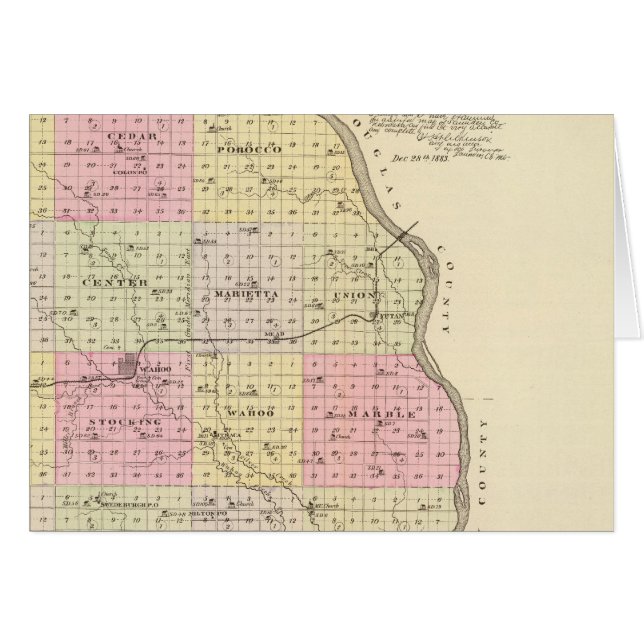 Comté de Saunders, Nebraska (Devant horizontal)