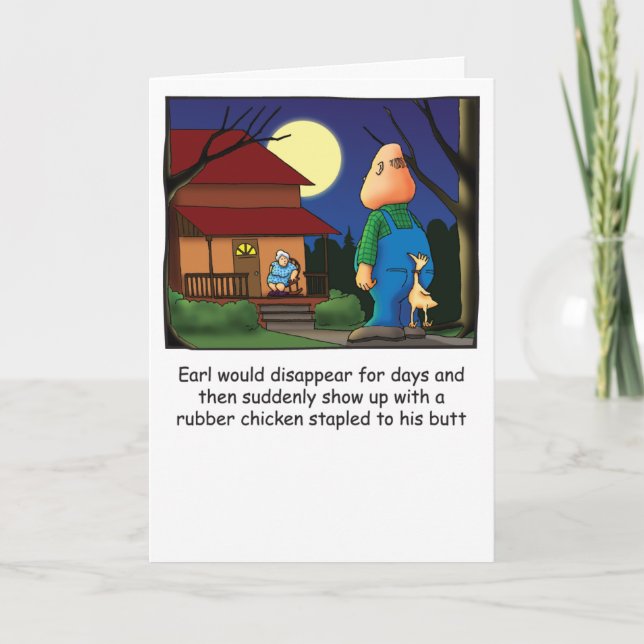 Comte et la carte d'anniversaire humoristique de (Devant)