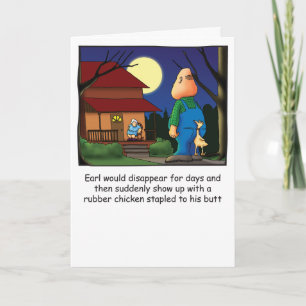 Comte et la carte d'anniversaire humoristique de