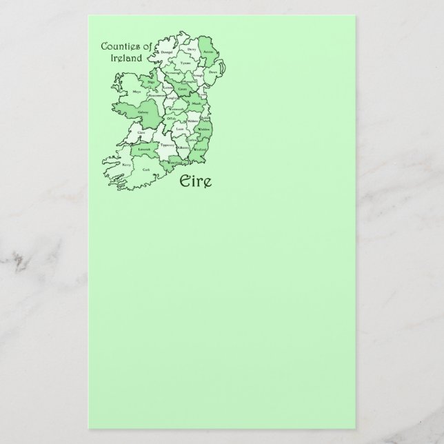 Comtés de carte de l'Irlande (Devant)