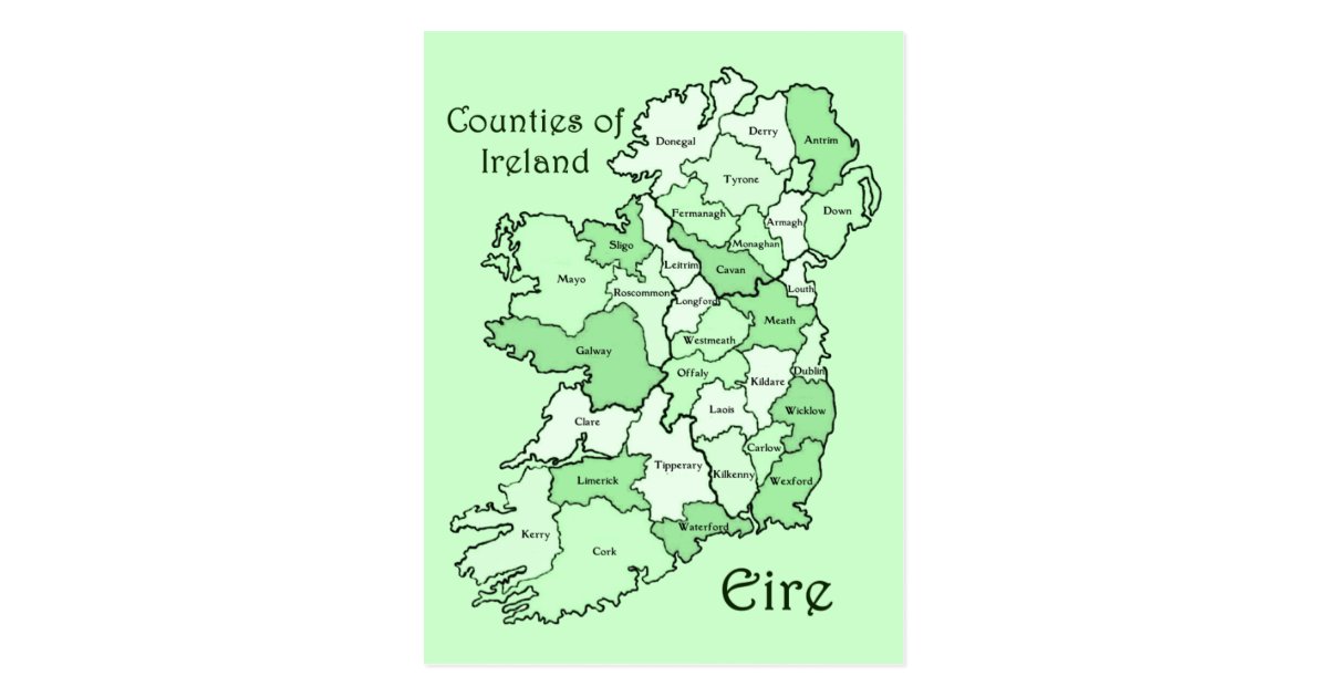 Comtes De Carte De L Irlande Zazzle Fr