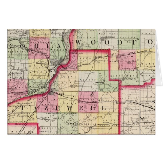 Comtés de Peoria, Woodford, Tazewell (Devant horizontal)