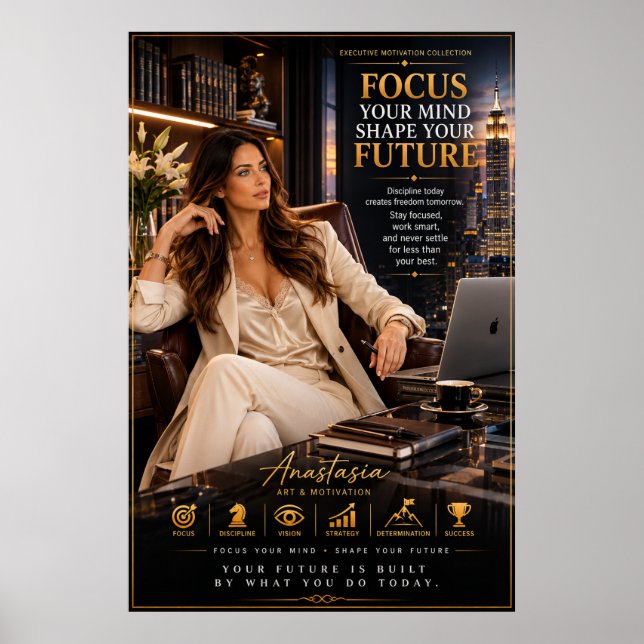Concentrez Votre Esprit – Affiche de Motivation po (Devant)