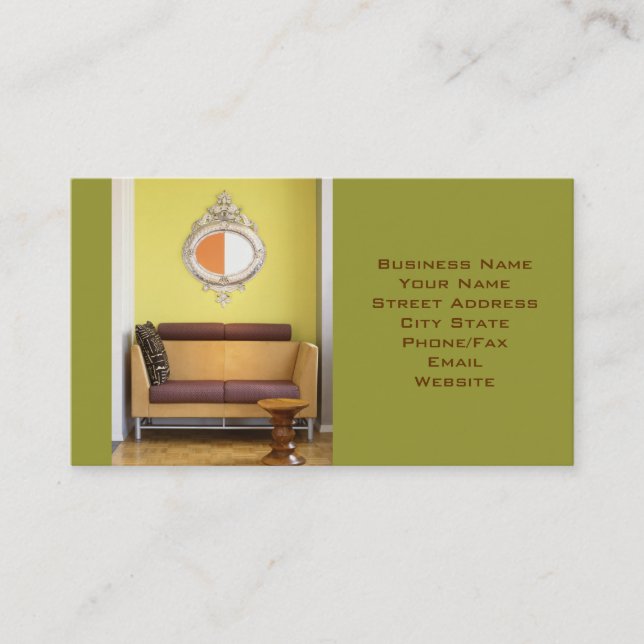 Concepteur d'intérieur ou Carte de visite interméd (Devant)