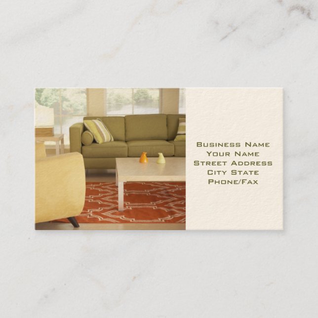 Concepteur d'intérieur ou Carte de visite interméd (Devant)