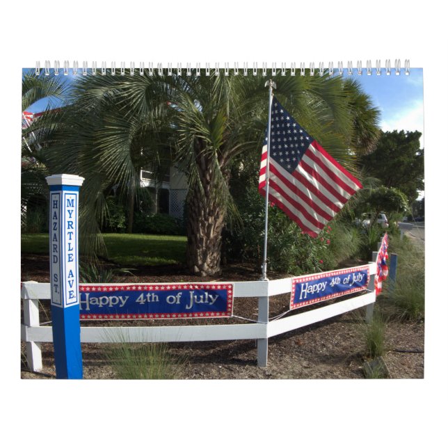 Conception 1 de calendrier mural d'île de Pawleys (Dos)