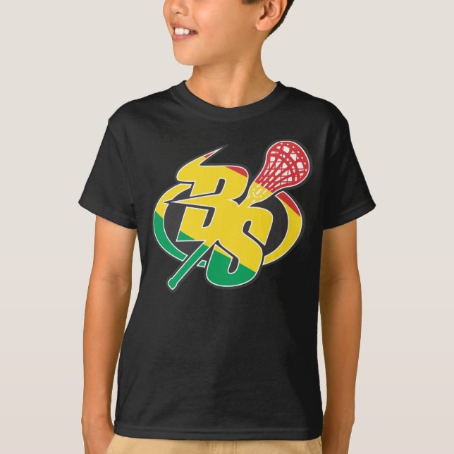 Conception 3 du T-shirt de l'enfant de lacrosse de (Devant)